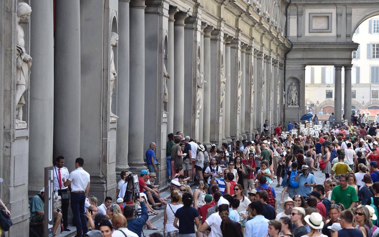 Touristen in Florenz