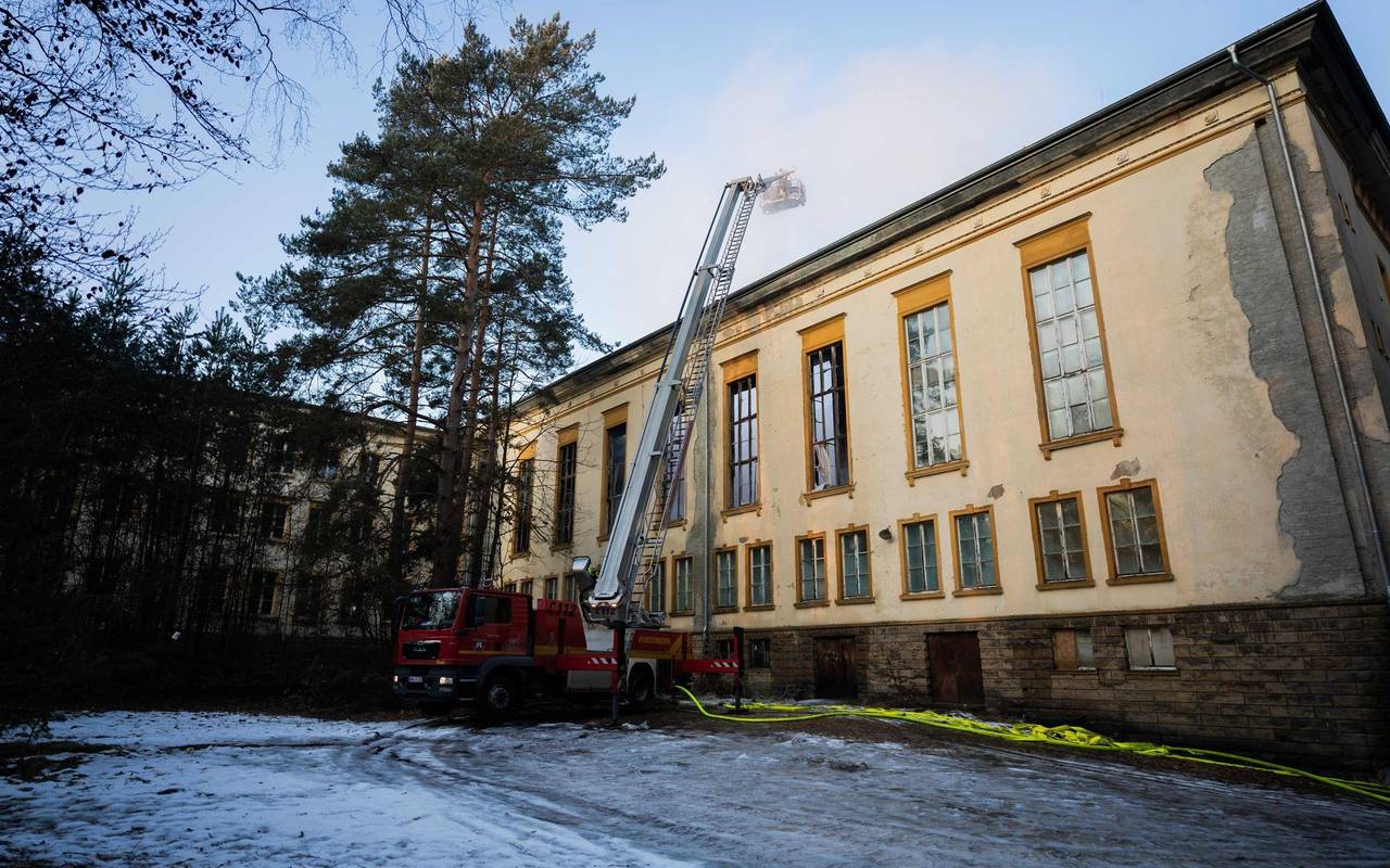 Brand auf Bogensee-Areal in Wandlitz