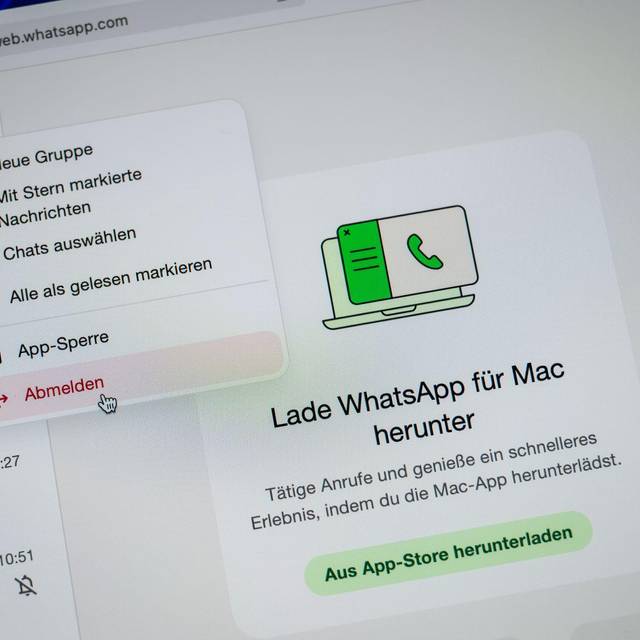 Die Web-Oberfläche von WhatsApp auf einem Computer