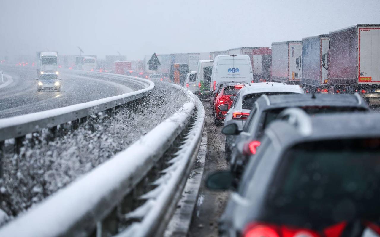 Stau auf der Autobahn