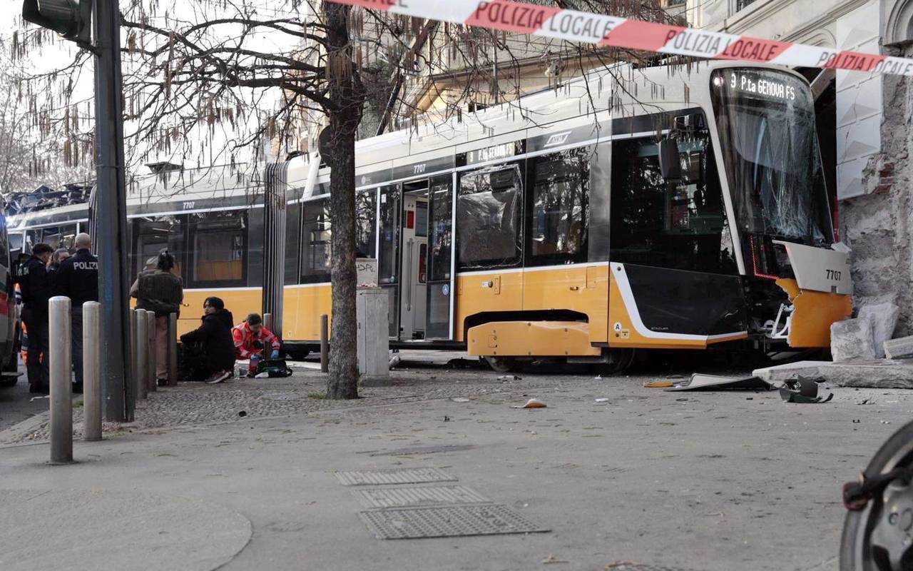 Straßenbahn in Mailand entgleist