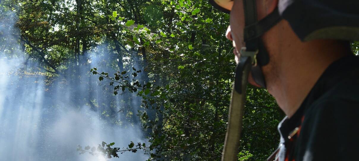 Hochsitz brennt bei Morschenich