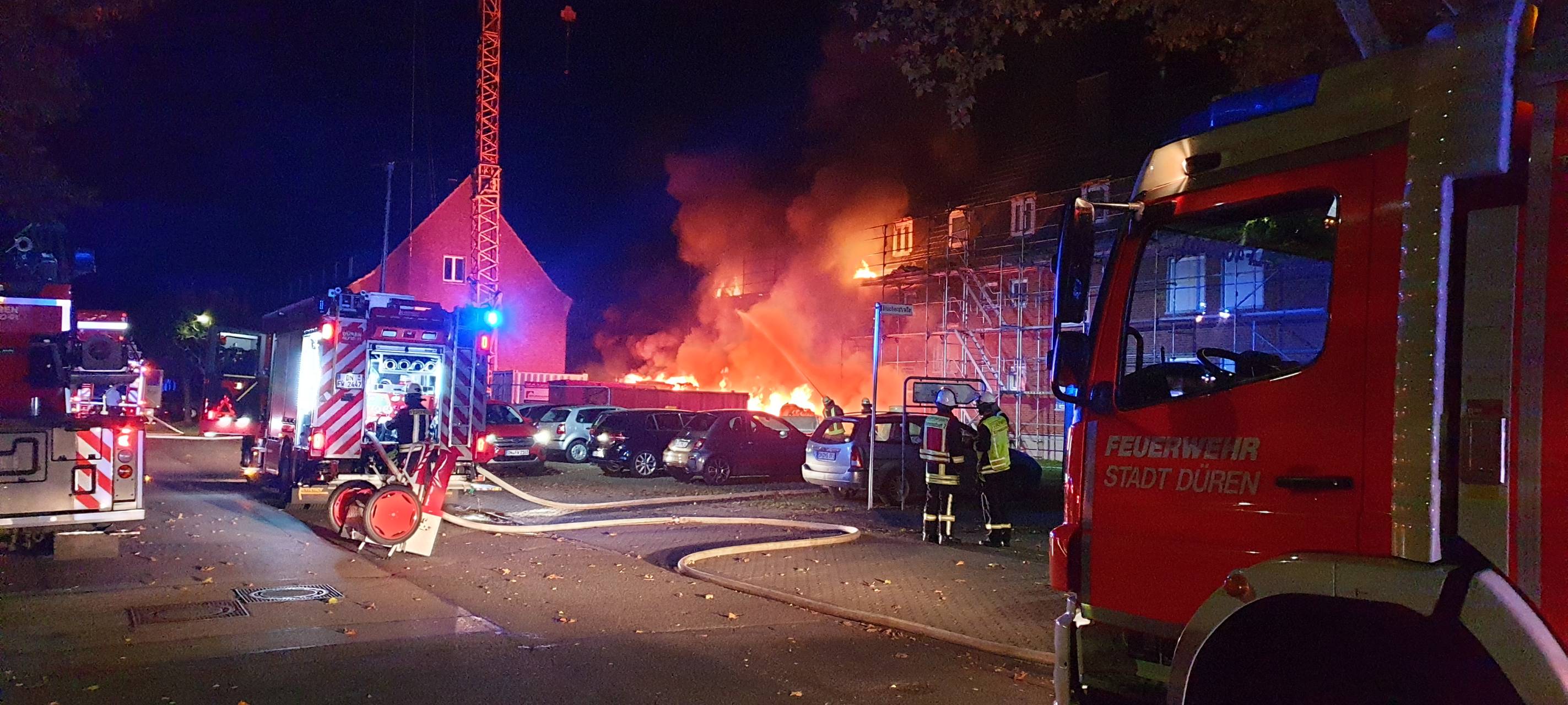 Feuer im Dürener Grüngürtel