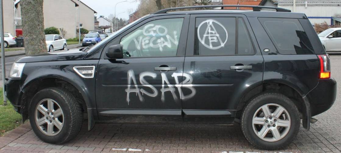 Auto am Hambacher Forst beschädigt