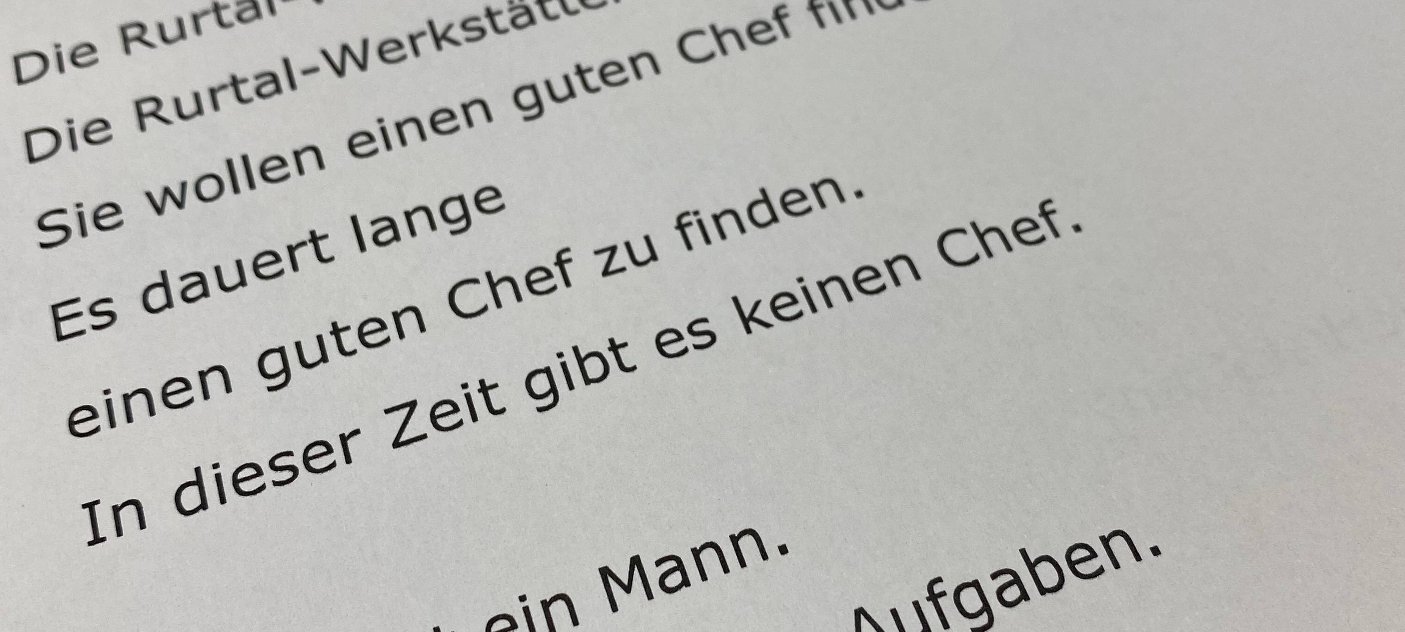 Neuer Chef gesucht