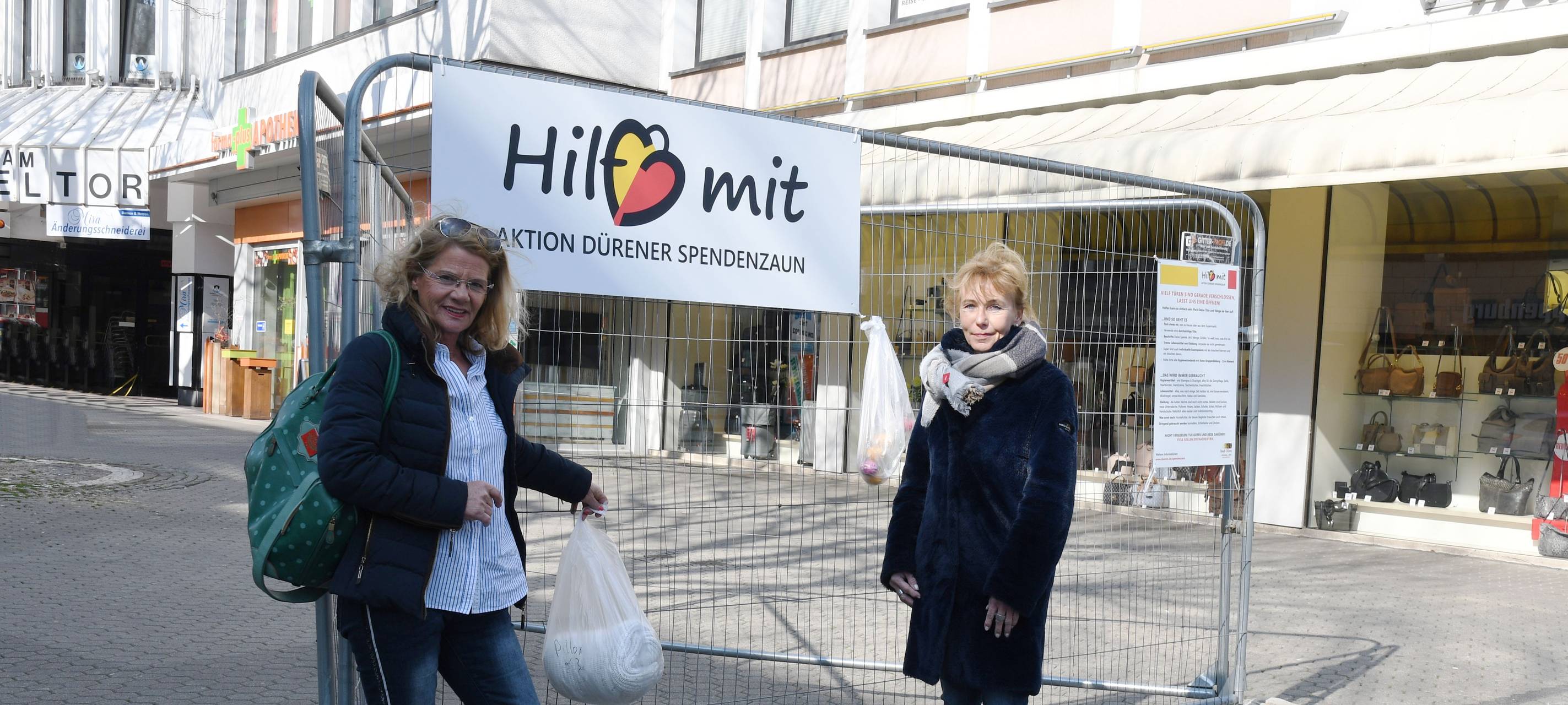 Düren hilft mit Spendenzaun