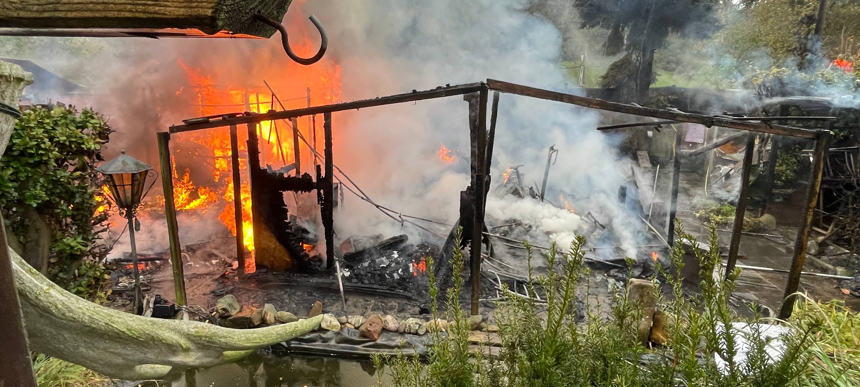Feuer auf Campingplatz in Schlagstein