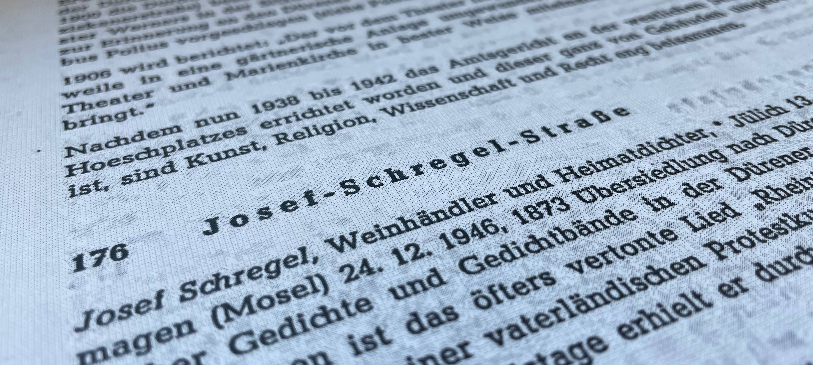 Diskussion um Josef-Schregel-Straße
