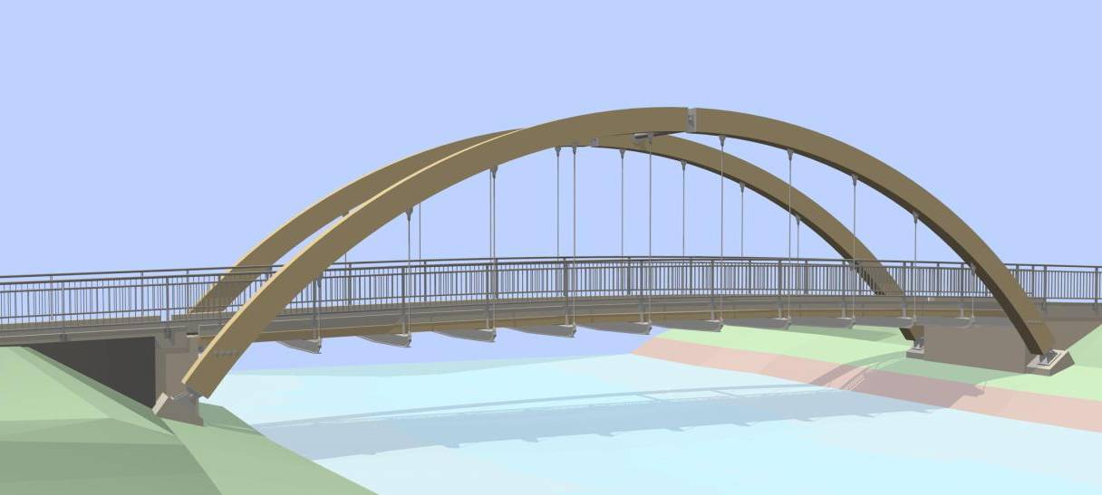 Neue Brückenelemente bei Heimbach Hausen montiert