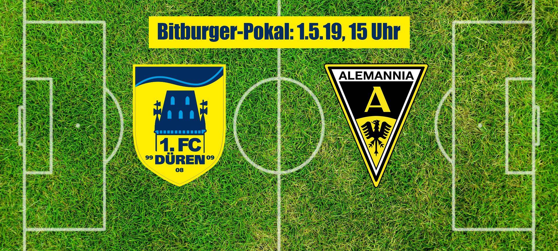 Alemannia Aachen gegen den 1. FC Düren im Mittelrheinpokal