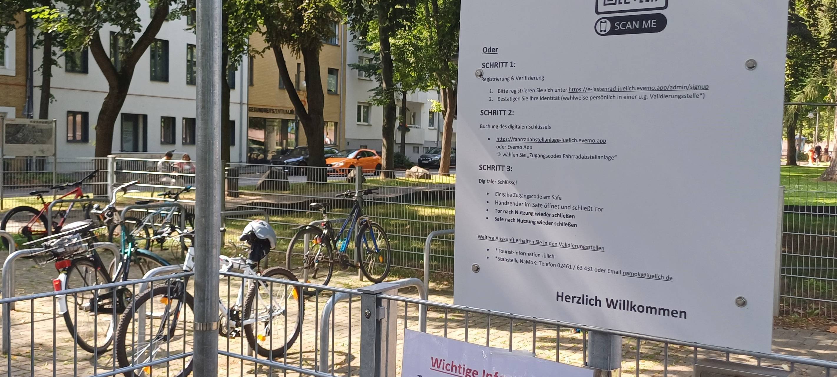 Jülich: Fahrradabstellanlage beschädigt