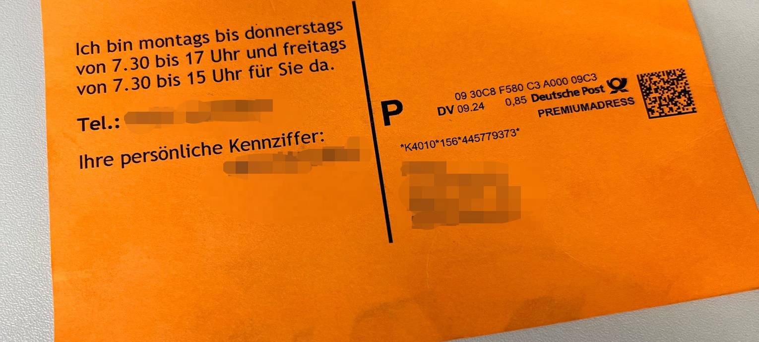 Polizei warnt vor orangen Postkarten