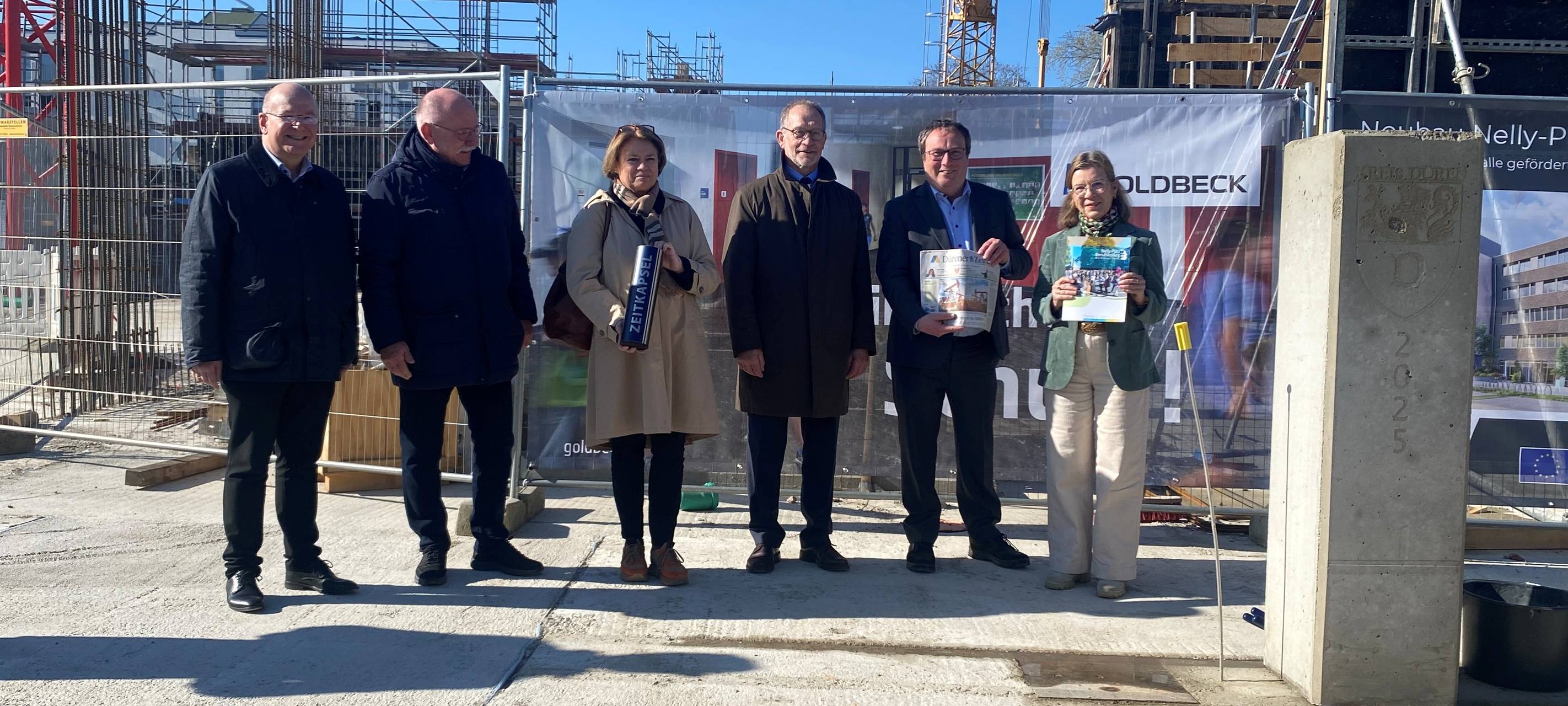 Grundsteinlegung beim Neubau des Nelly-Pütz-Berufskollegs