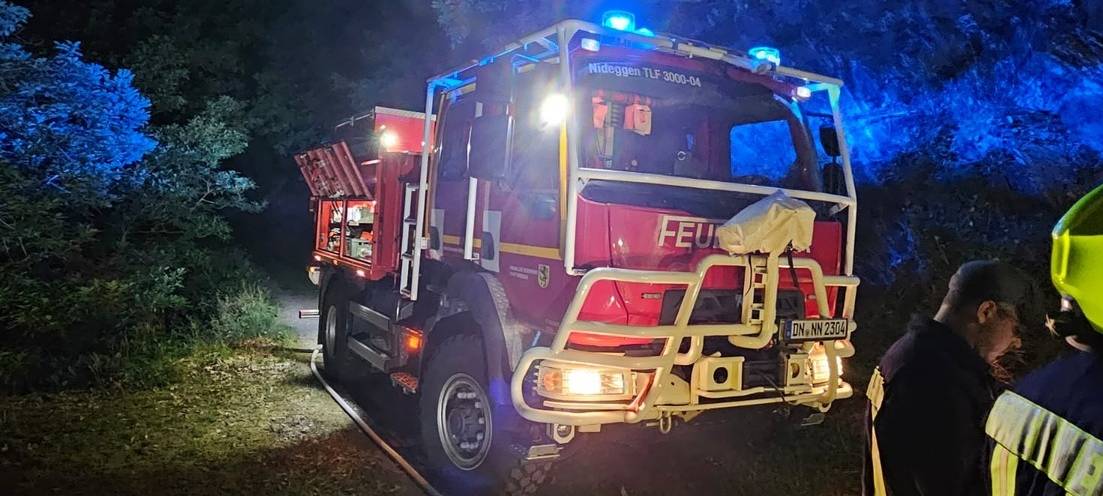 Waldbrand in Nideggen-Schmidt am Dienstagabend