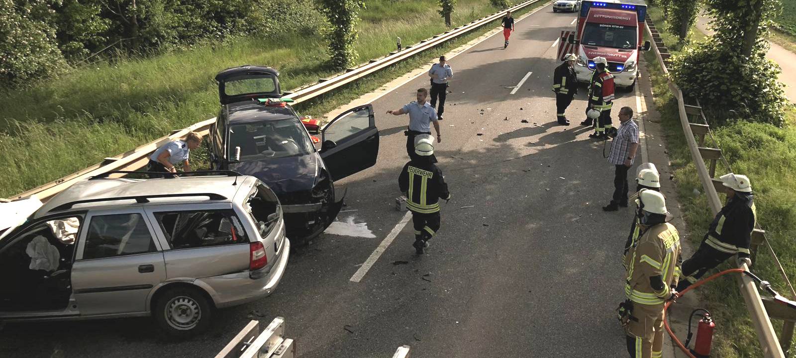 Schwerverletzte bei Frontalcrash auf B264