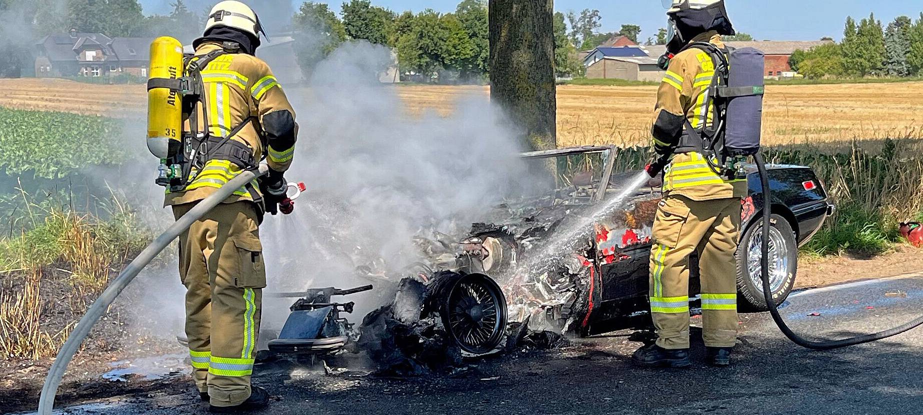 Oldtimer ist ausgebrannt