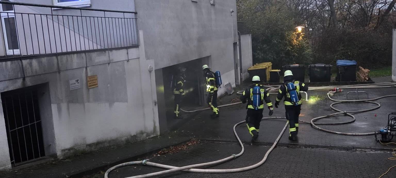 Brand in Tiefgarage in Langerwehe