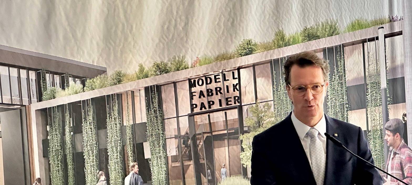 Richtfest für Forschungsgebäude "Modellfabrik Papier" in Düren