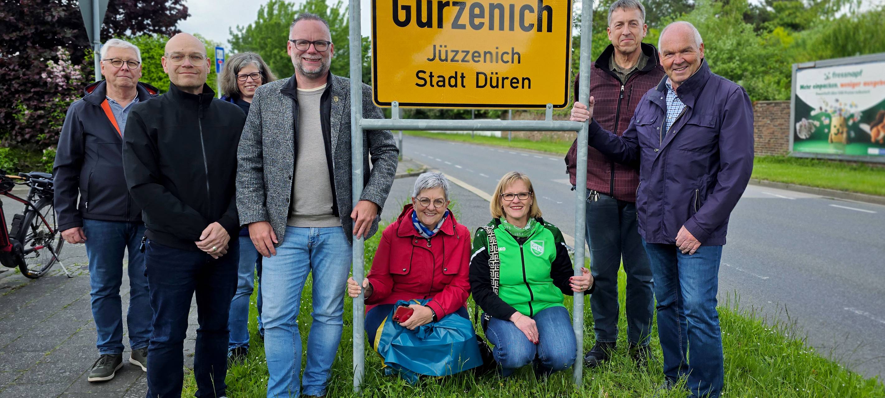 Mundart auf Ortsschildern in Düren