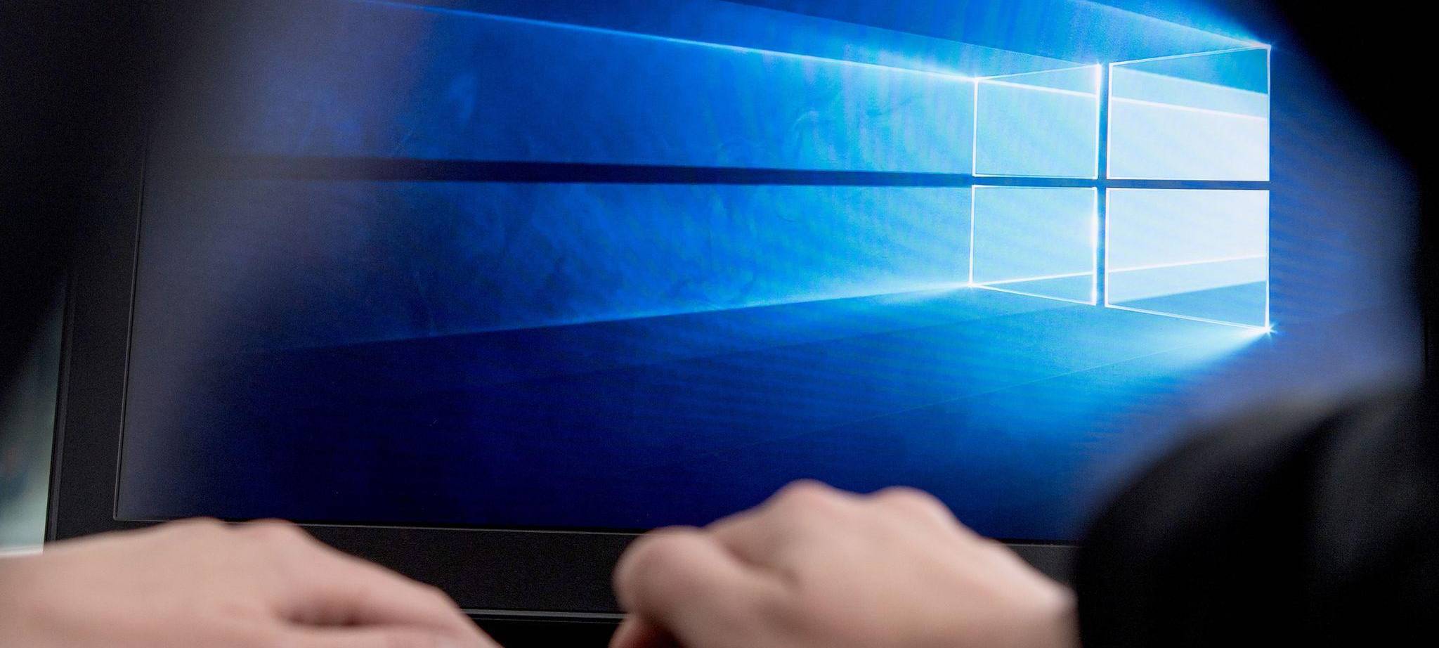 Das Windows-10-Logo auf einem PC