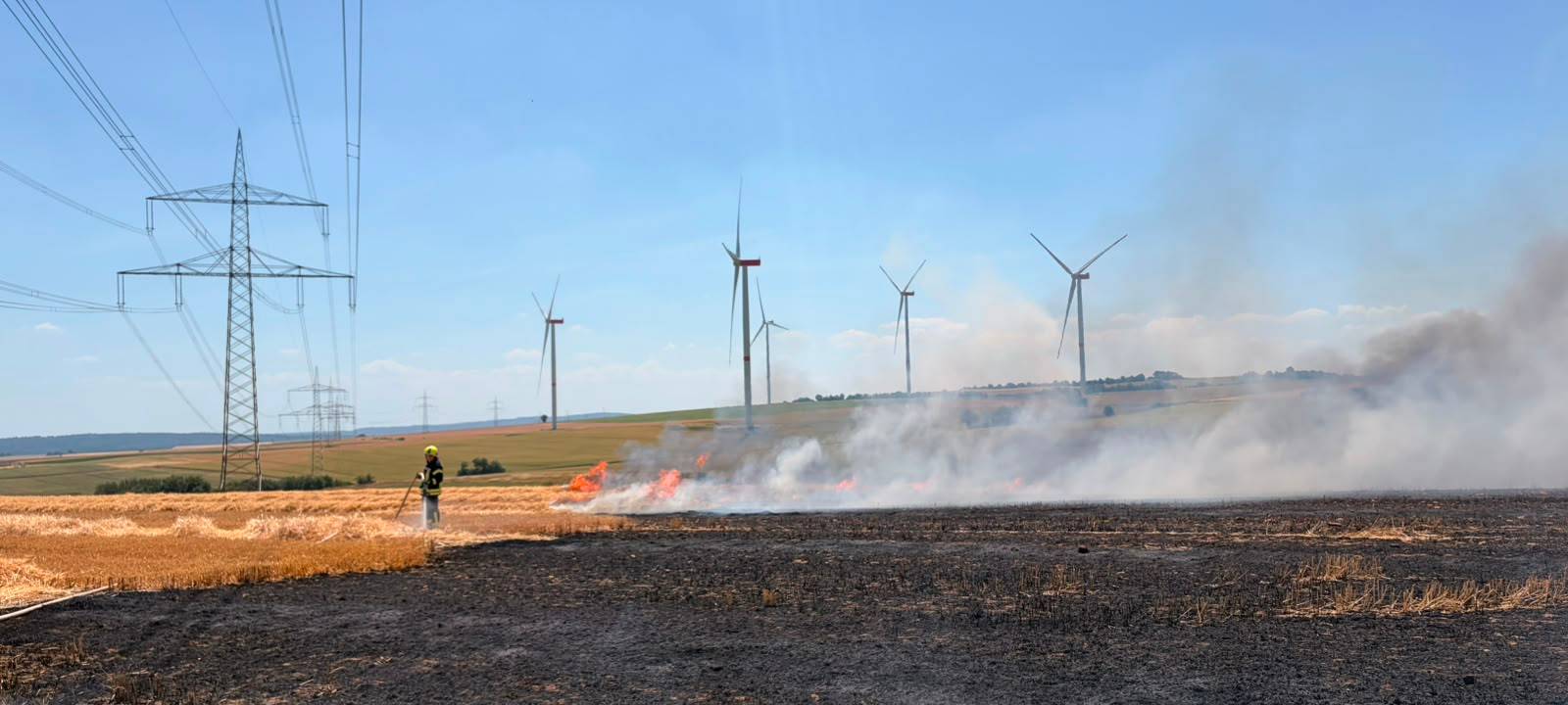 Feldbrand bei Heimbach-Vlatten