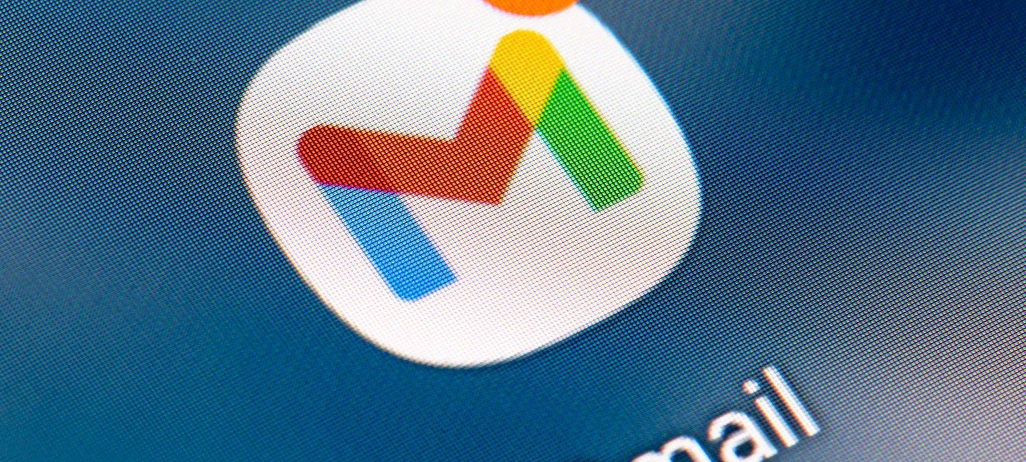 Gmail App auf dem Bildschirm eines Smartphones