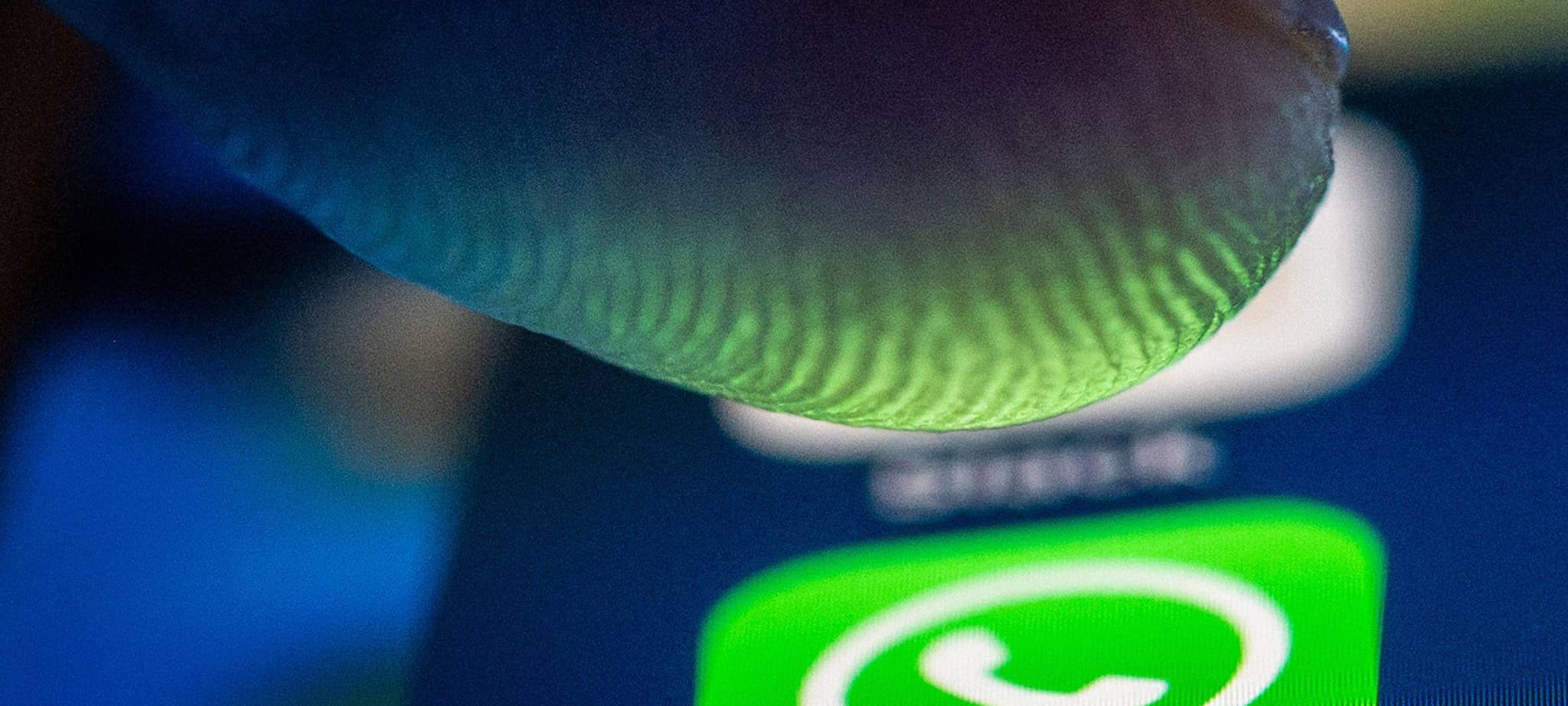Whatsapp auf dem Bildschirm eines Smartphones